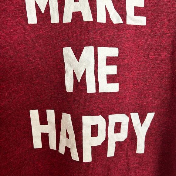 Puppies Make Me Happy Maroon Sweatshirt - Picture 6 of 8